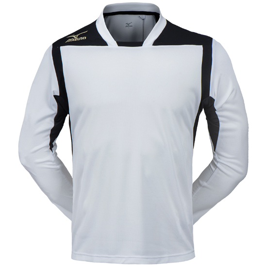 미즈노 게임 셔츠 L/S(P2MA7K1201)-백색/검정