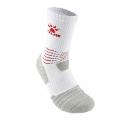 [마지막 세일] 켈미 K15Z909 Sport Mid-Calf Length Sock White/Red-GG